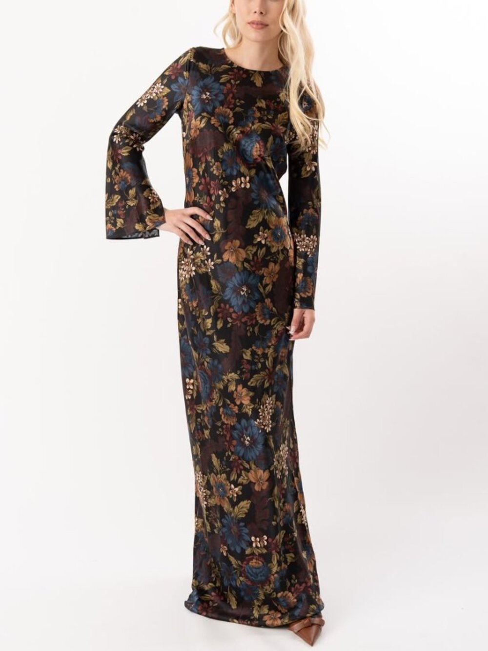 Veronica Beard Gemma long-sleeve floral-print maxi dress